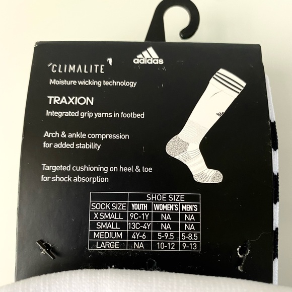 Adidas Copa Zone Traxion Climate Maximum Grip Soccer White Socks Size M - Picture 11 of 12